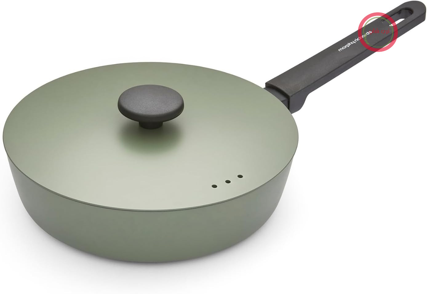 ماهیتابه مورفی ریچاردز انگلستان Morphy Richards مدل 852251، جنس آلومینیوم فورج شده، 24 سانتی‌متر، روکش سرامیکی نچسب، دسته‌های نرم، مناسب برای فر تا دمای 180 درجه سانتی‌گراد، مناسب برای انواع اجاق گاز، رنگ سبز