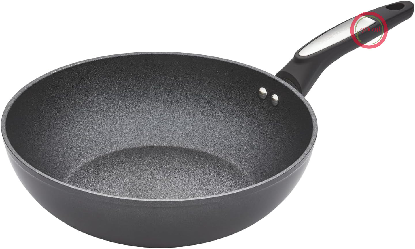 ماهیتابه مورفی ریچاردز انگلستان Morphy Richards مدل ۸۵۰۷۰۲، جنس آلومینیوم فورج شده، ۲۸ سانتی‌متر، پوشش سرامیکی نچسب، دسته‌های نرم، توزیع یکنواخت حرارت، مناسب برای همه اجاق گازها، مشکی