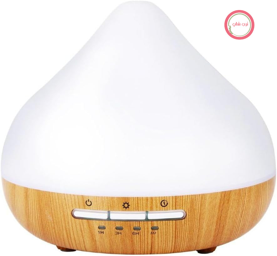 رطوبت ساز Grundig Aroma Diffuser 300ml - پخش کننده روغن معطر برقی با چراغ LED و تایمر - پخش کننده روغنهای اساسی - بی سیم - سفید