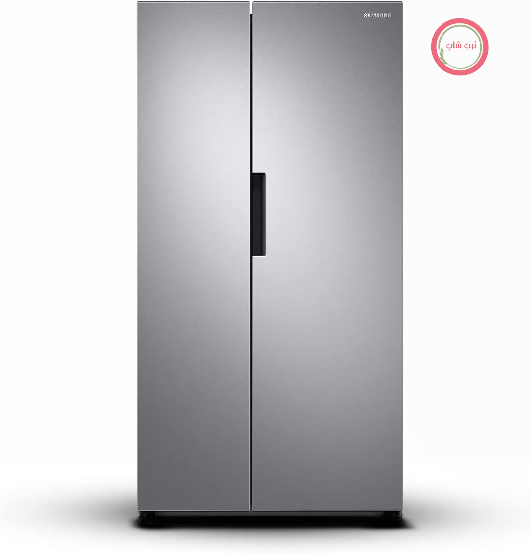 یخچال فریزر ساید بای ساید سامسونگ Samsung مدل RS66A8101SL/EF، ایستاده، بدون برفک، سیستم خنک‌کننده دوگانه Twin Cooling Plus™، 652 لیتر، ابعاد 91 × 178 × 72 سانتی‌متر