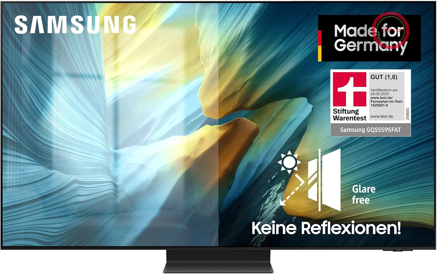 تلویزیون ۵۵ اینچ (۱۳۸ سانتی‌متری) ۴K سامسونگ OLED S95F، پوشش ضد انعکاس، پردازنده NQ4 AI Gen3، OLED HDR Pro، هاب بازی، Motion Xcelerator 165Hz، ارتقاء کیفیت تصویر، Dolby Atmos، تلویزیون هوشمند، ۲۰۲۵