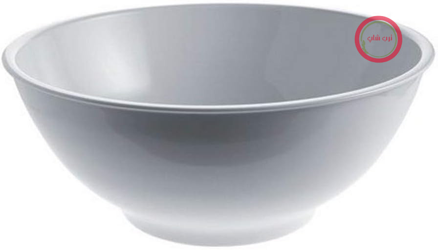 کاسه سالاد آلیسی مدل "Platebowlcup" از جنس چینی سفید