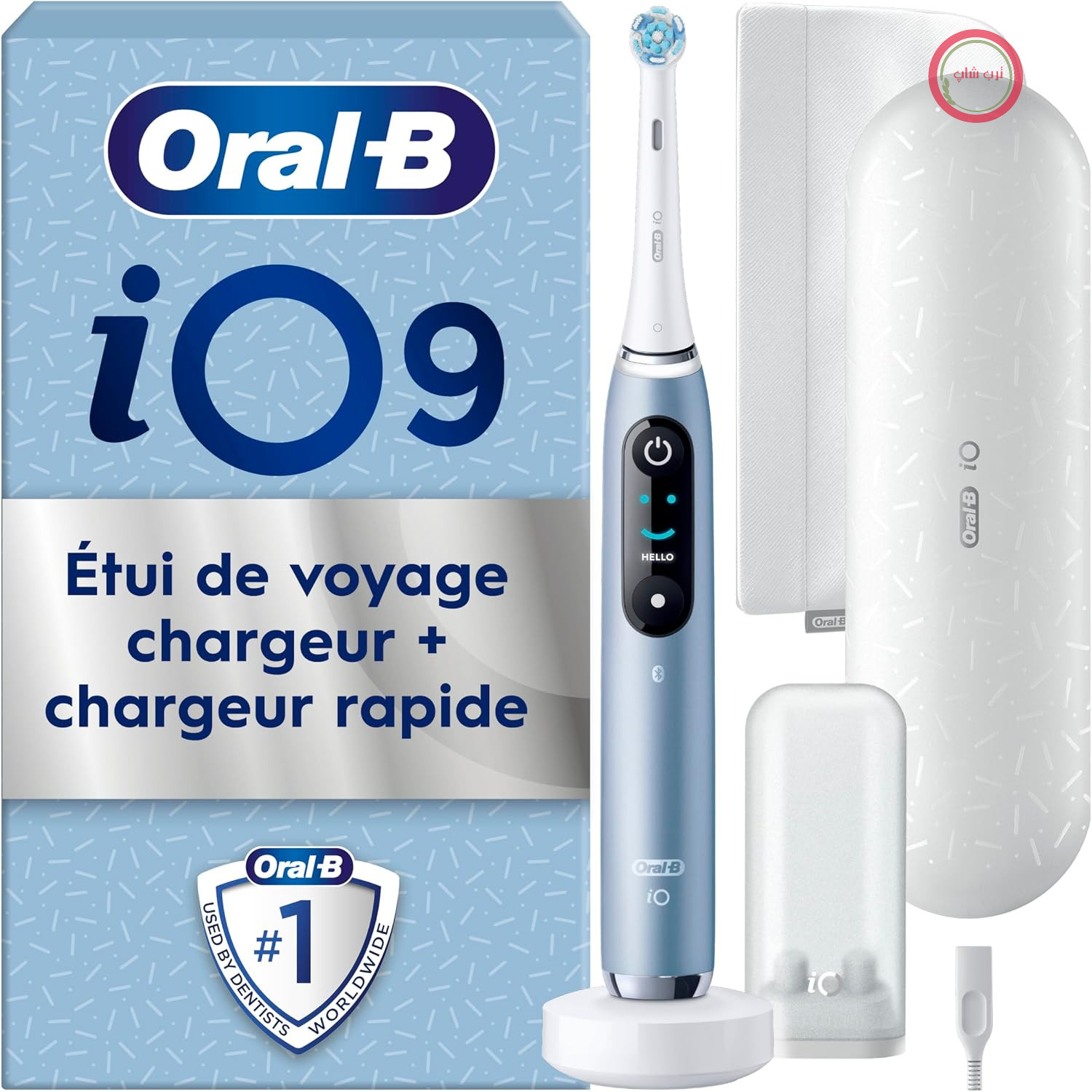 مسواک برقی اورال بی Oral-B iO Series 9 Special Edition، دارای قابلیت اتصال بلوتوث، دارای 7 حالت مسواک زدن، دارای 1 کیف مسافرتی، دارای 1 کیف، آبی