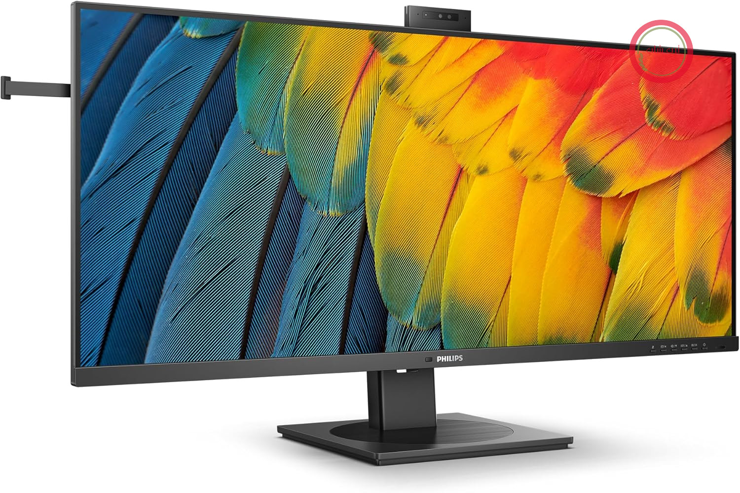 مانیتور ۴۰ اینچی WQHD فیلیپس مدل 40B1U5601H، وب‌کم ۵ مگاپیکسلی، قابلیت تنظیم ارتفاع، بلندگوها (۳۴۴۰x۱۴۴۰، ۱۰۰ هرتز، HDMI، DisplayPort، USB-C، RJ45، هاب USB) مشکی