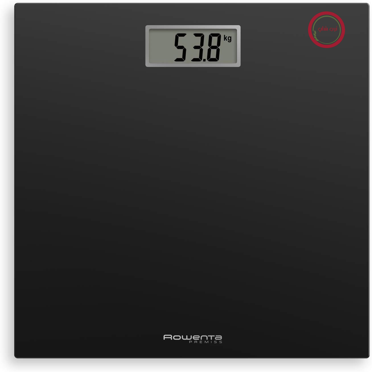 ترازوی دیجیتال حمام روونتا آلمان Rowenta BS1400 Premiss ساخته شده از شیشه سکوریت، 30 × 30 سانتی‌متر، حداکثر 150 کیلوگرم، فوق العاده نازک، ترازوی دقیق در هر 100 گرم، عملکردهای هوشمند، صفحه نمایش بزرگ