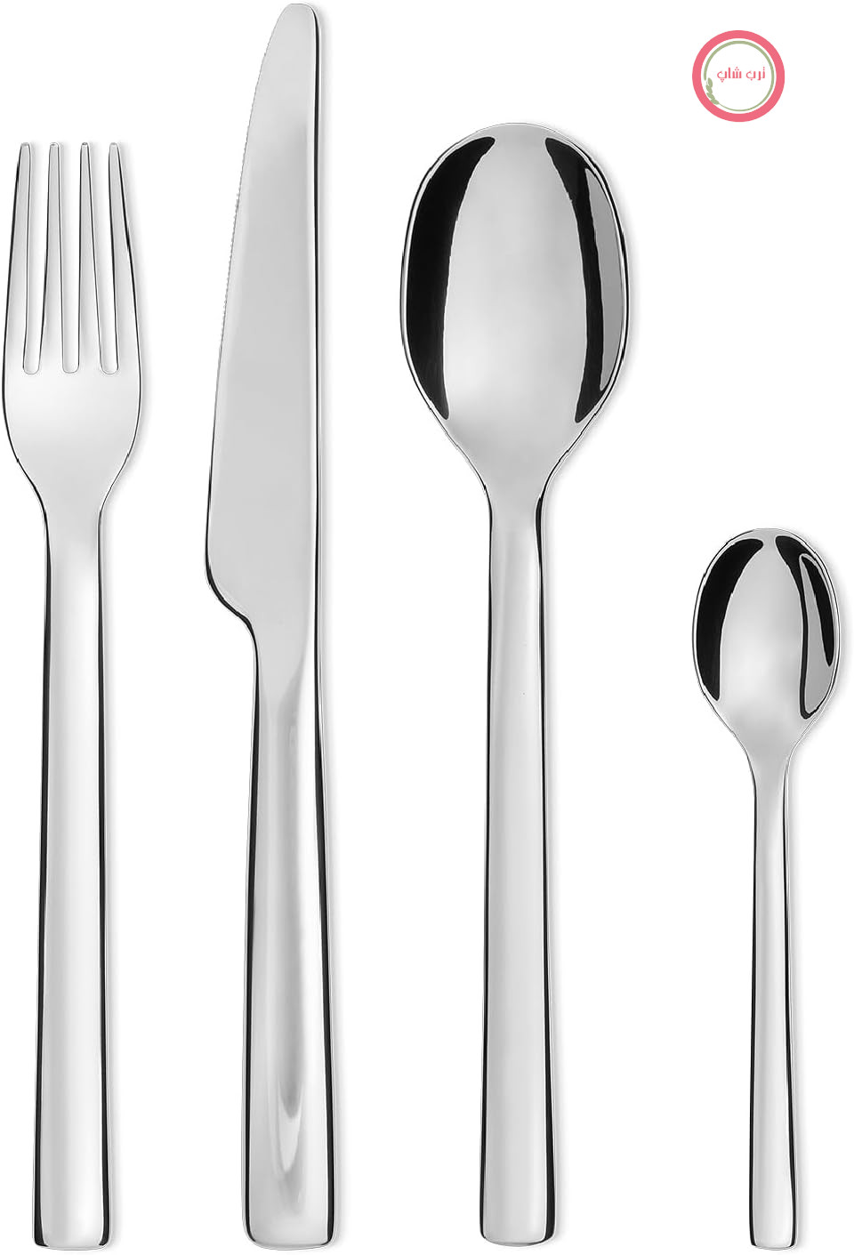 سرویس قاشق و چنگال ۲۴ پارچه السی ایتالیا اواله Alessi Ovale | REB09S24 طرح خاص، استیل ضد زنگ