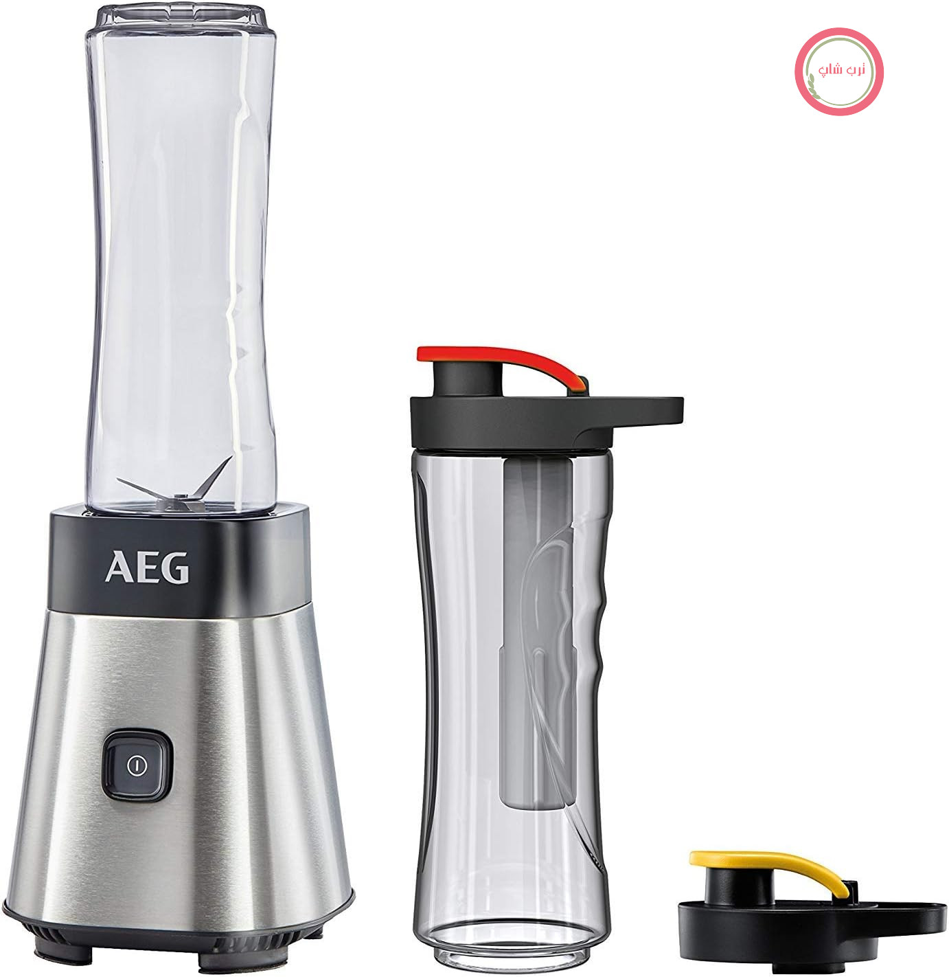 همزن ایستاده AEG مدل SB 2700 / قدرت موتور 0.4 اسب بخار / سرعت چرخش 23000 دور در دقیقه / 2 بطری 600 میلی لیتری Tritan مقاوم در برابر شستشو در ماشین ظرفشویی و نشکن / المنت خنک کننده / چاقوی 4 تیغه / دکمه پالس / استیل ضد زنگ برس خورده