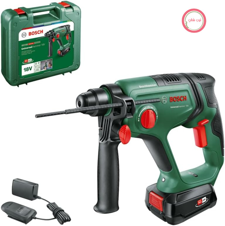 دریل چکشی شارژی بوش مدل Universal Hammer 18 V (1 عدد باتری 2.5 آمپر ساعت؛ سیستم 18 ولت