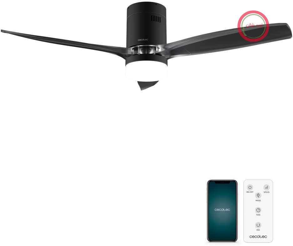 پنکه سقفی سکوتک اسپانیا Cecotec با چراغ  Aero 5285 Sun 40 کنترل، وای فای