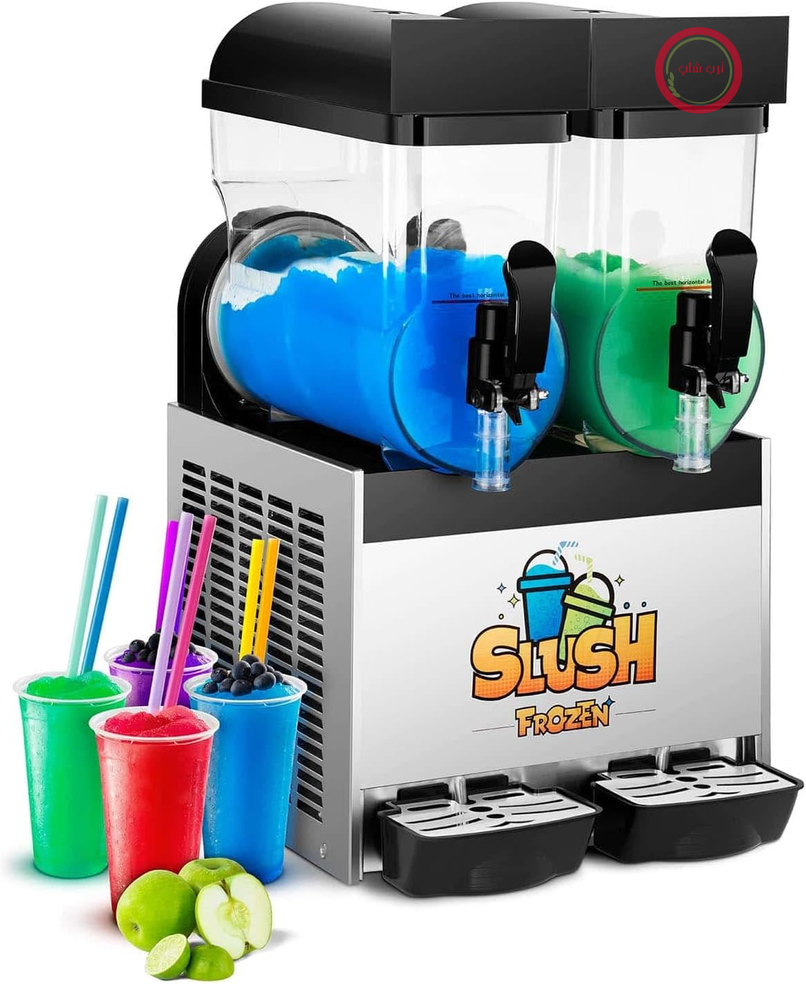 دستگاه یخ در بهشت ساز رویال کترینگ آلمان Royal Catering مدل Slush Maker RCSL 2/15  بدون BPA، چرخه کاری 8-12 ساعته، سطح سختی 4 سطح