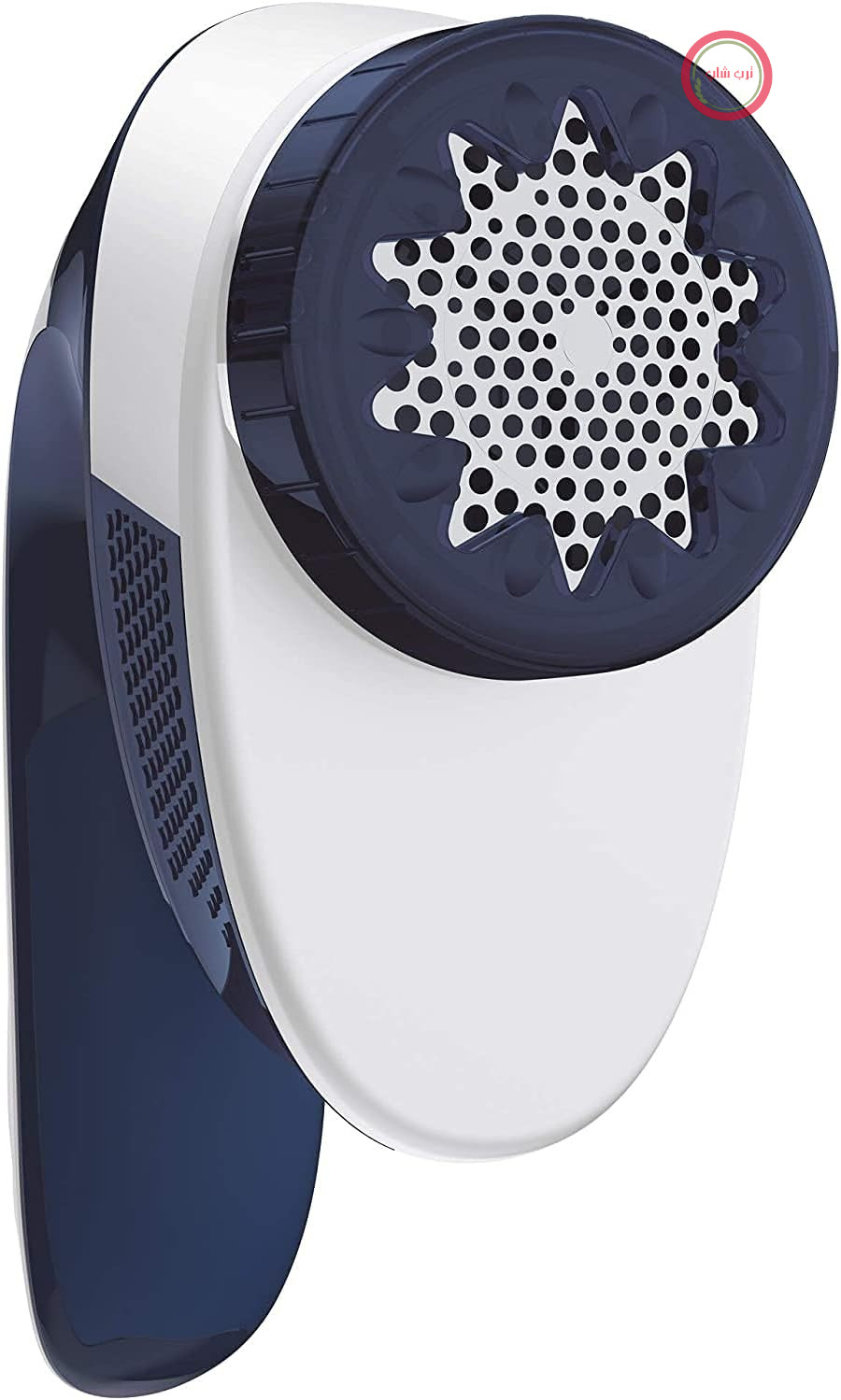 پرزگیر تفال JB1013 (4 تیغه، 4 حالت تنظیم ارتفاع، موتور 3 ولت، تخلیه آسان) سفید/آبی