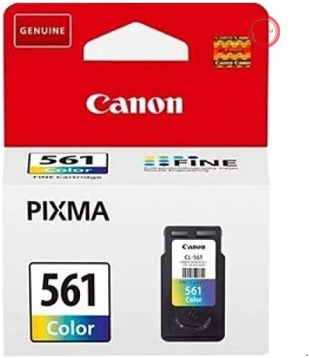 جوهر اصلی کانن CL-561، اندازه استاندارد، رنگ، بسته‌بندی پلاستیکی (نسخه قدیمی)