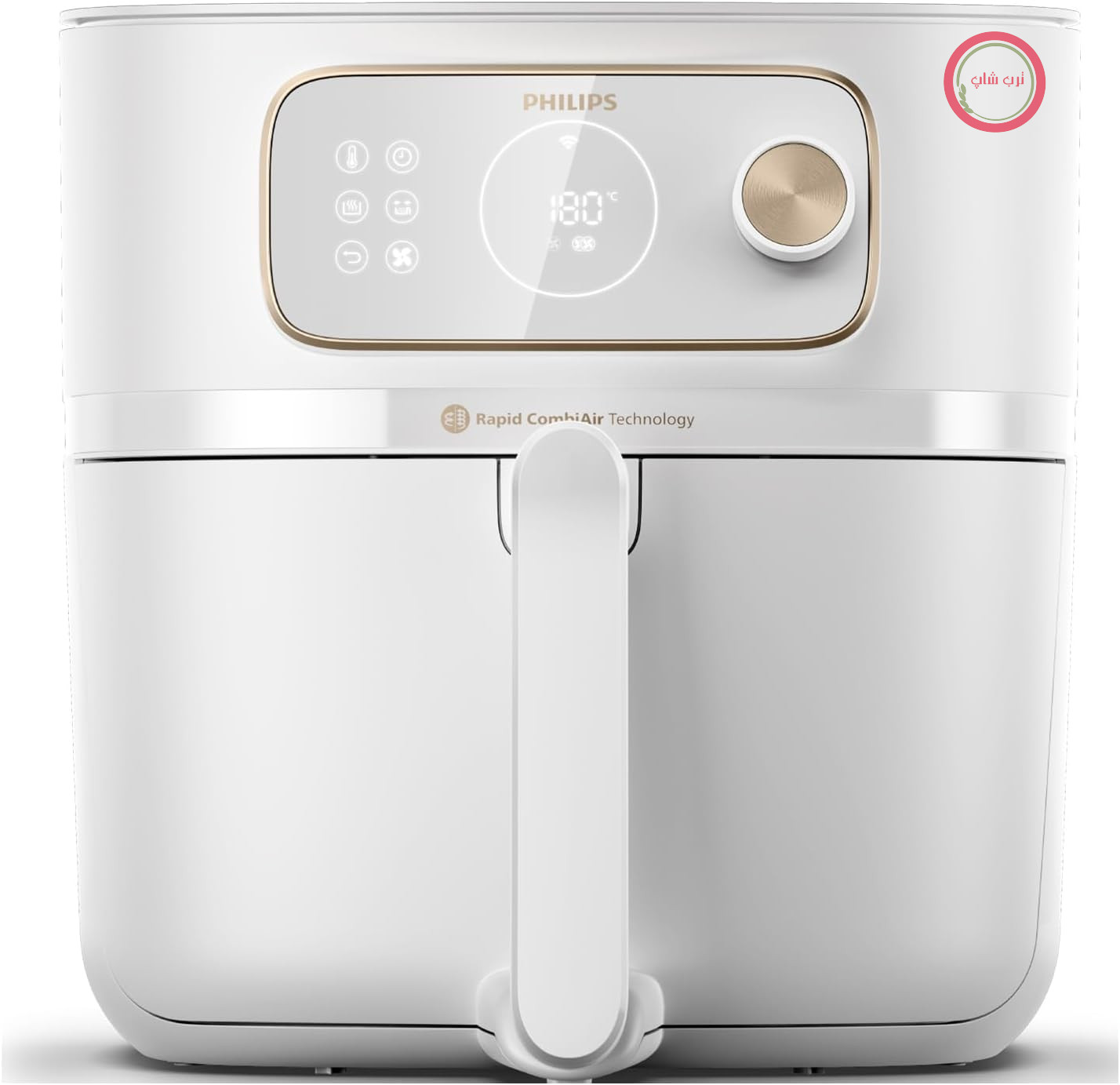 سرخ‌کن فیلیپس ایرفرایر سری Combi 7000 مدل XXL - 8.3 لیتر (2 کیلوگرم)، سرخ‌کن 22 کاره با هوای گرم، اتصال WiFi، 99% چربی کمتر** با فناوری Rapid CombiAir، برنامه HomeID، سفید (HD9876/25)