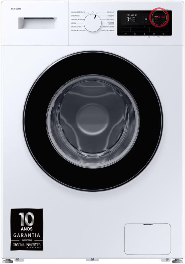 ماشین لباسشویی سامسونگ 8 کیلوگرمی 1400 دور در دقیقه سفید - WW80FG3M05AW