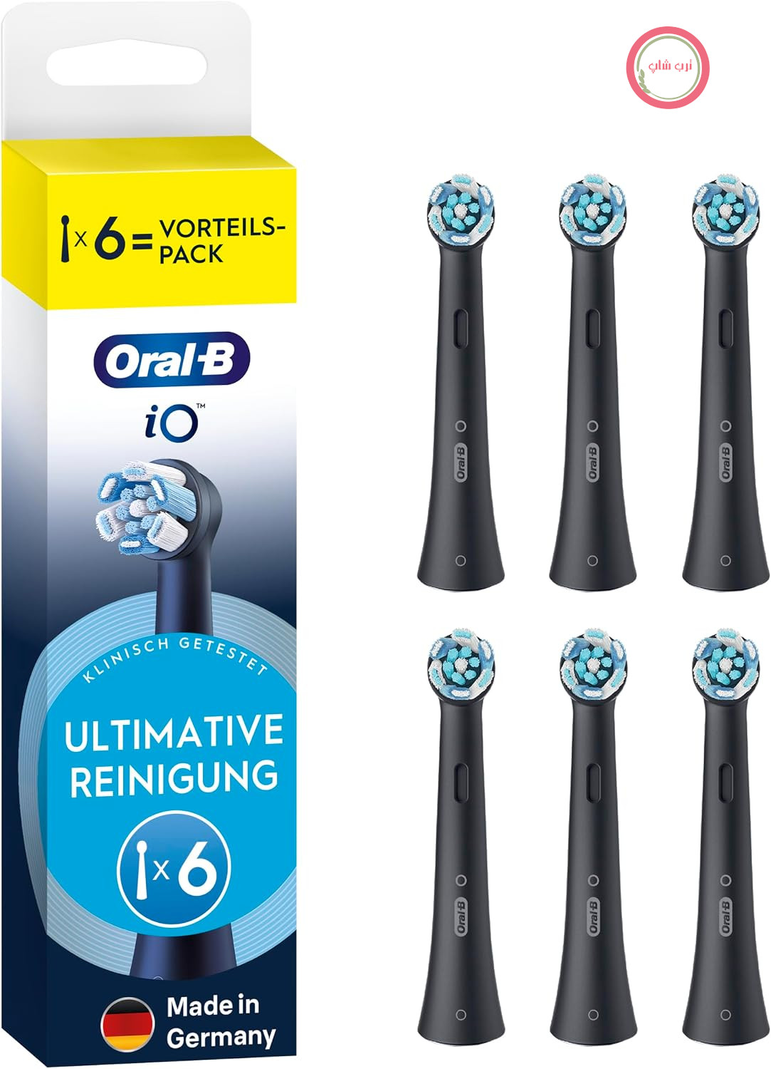 سری‌های مسواک جایگزین اورال بی Oral-B iO Ultimate Clean، مشکی، بسته ۶ عددی