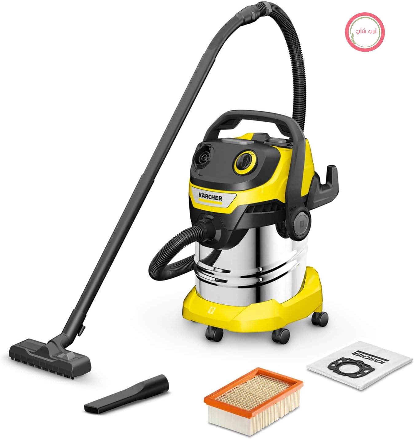 جاروبرقی صنعتی کرشر آلمان Kärcher WD 5 S V-25/5/22، آب و خاک، 1200 وات، مخزن 25 لیتری