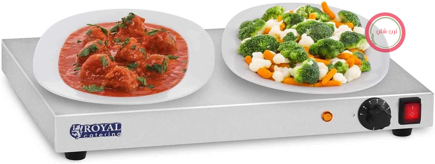 بشقاب گرم کننده غذا صنعتی رویال کترینگ آلمان Royal Catering (250 وات، استیل ضد زنگ، عرض 50 سانتی متر)