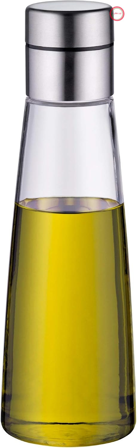 جای سرکه/روغن WMF De Luxe 500 میلی لیتر، دستگاه پخش کننده سرکه و روغن، بطری روغن Cromargan از جنس استیل ضد زنگ صیقلی، شیشه، قابل شستشو در ماشین ظرفشویی