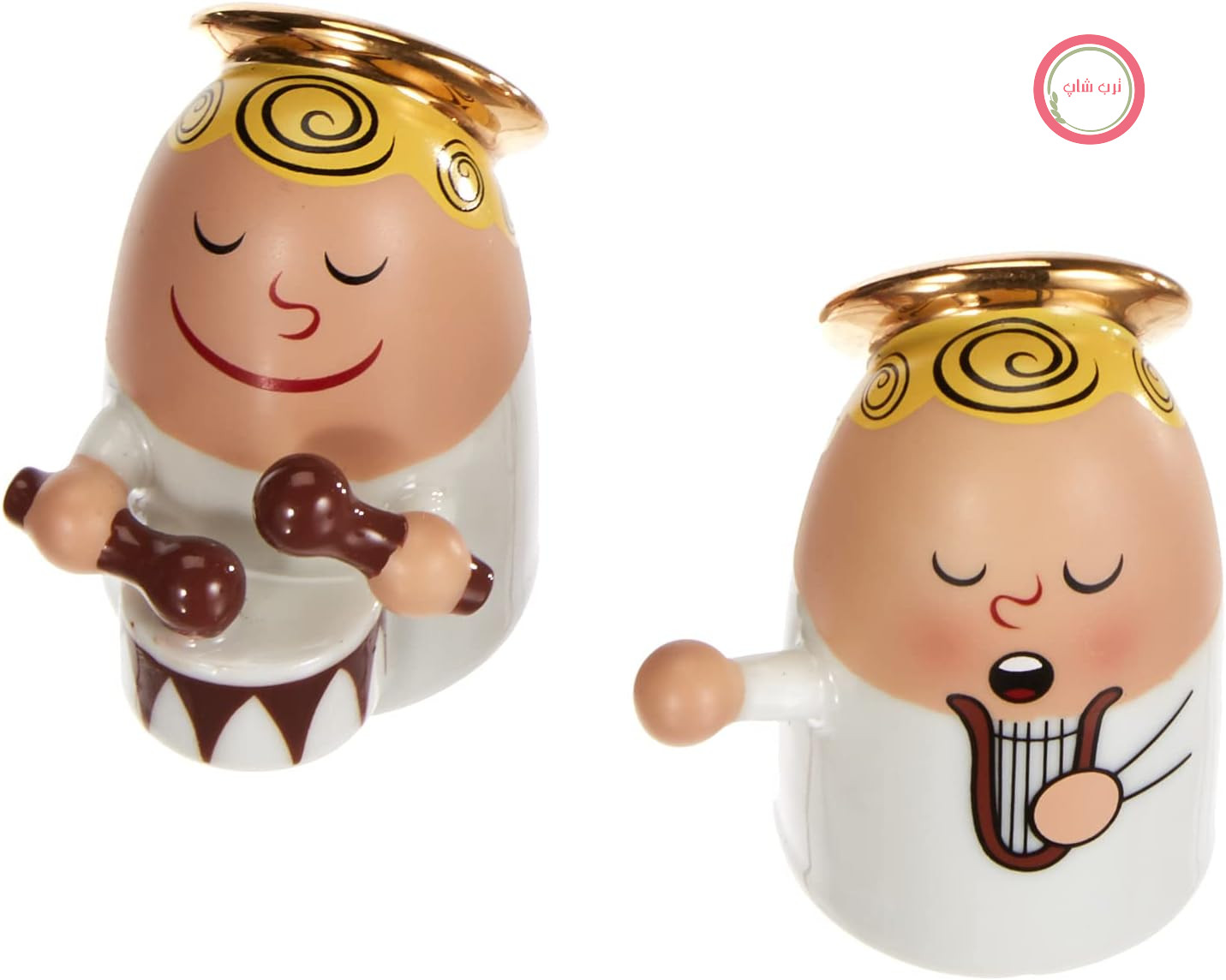 ست دستبند فرشته Alessi AMGI26SET3 شامل دو مجسمه، چینی، تزئین شده با دست