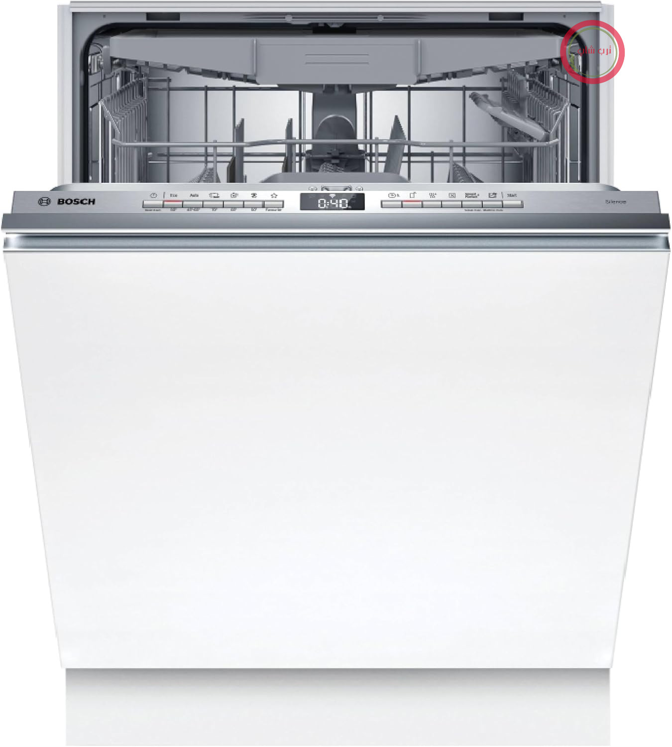 ماشین ظرفشویی بوش سری ۴ مدل SBV4HVX14E، سایز ۶۰ سانتی‌متر، سایز XXL، سبدها و کشوی VarioFlex، چراغ اطلاعات، برنامه بی‌صدا، شروع هوشمند، دمای اقتصادی ۵۰ درجه سانتیگراد برای عملکرد بهداشتی آزمایش‌شده