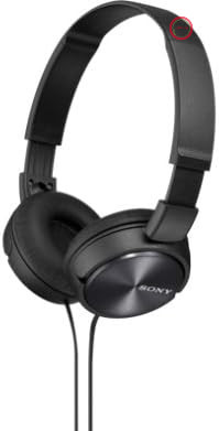 هدفون سونی MDR-ZX310B (هدست با حلقه O)، بدون میکروفون، مشکی