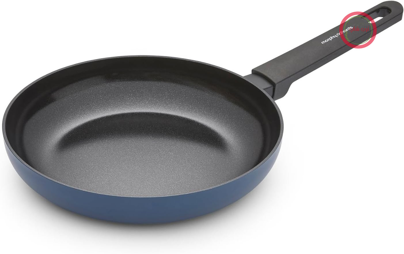 ماهیتابه مورفی ریچاردز انگلستان Morphy Richards آلومینیوم بازیافتی، 24 سانتی‌متر، پوشش سرامیکی نچسب، دسته‌های نرم، مناسب برای فر تا دمای 180 درجه سانتیگراد، مناسب برای انواع اجاق گاز، آبی، 853252