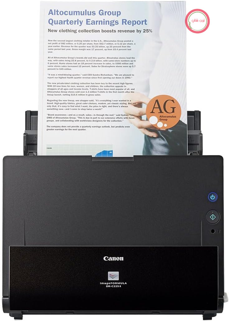 اسکنر اسناد کانن ژاپن Canon DR-C225 II، اسکن دورو، وضوح 600 نقطه در اینچ، سرعت 25 برگ در دقیقه