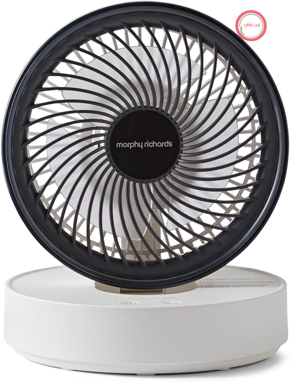 پنکه نوسانی قابل حمل مورفی ریچاردز انگلستان Morphy Richards مدل Airflex 820003، قابل شارژ، با قابلیت اتصال USB تا ۱۷ ساعت، تاشو، ۳ سرعته، صفحه لمسی، شیب متغیر، بی‌صدا، قابل نصب روی دیوار