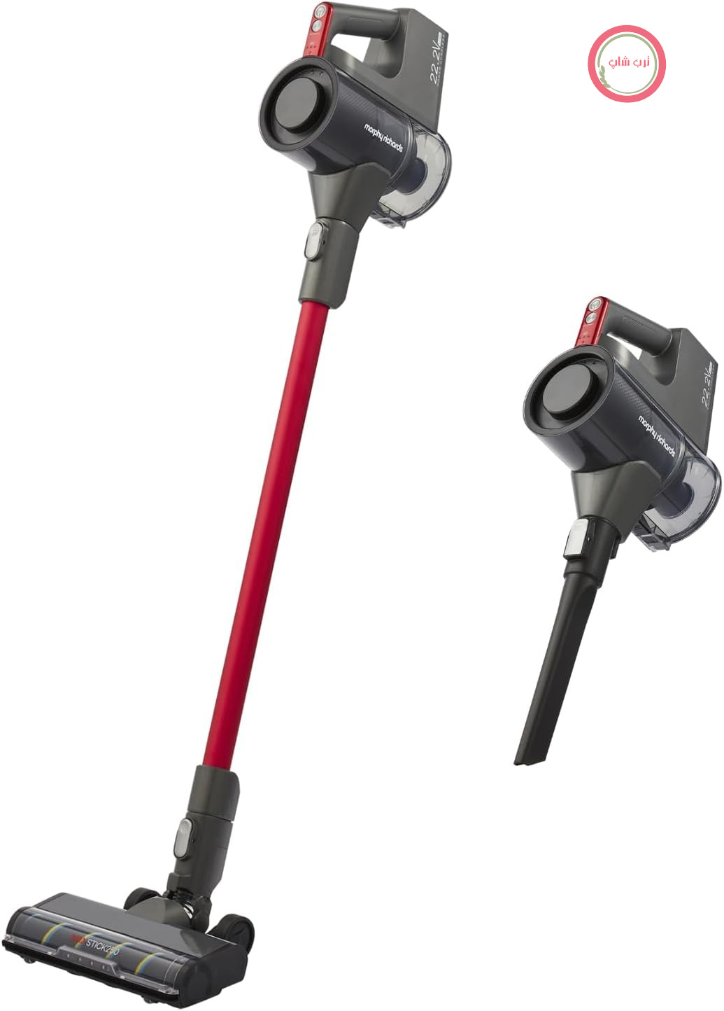 جارو شارژی بی‌سیم مورفی ریچاردز انگلستان Morphy Richards MRXSTICK250 PremierGlide، تا ۴۵ دقیقه کارکرد، فیلتر HEPA، حالت ECO، ضد گره خوردن، سبک، مناسب برای حیوانات خانگی
