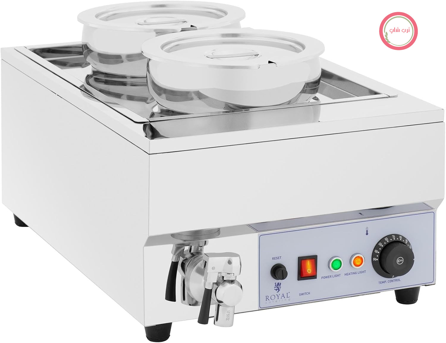گرم کننده ظرف سوپ رویال کترینگ آلمان Royal Catering RC_BM_05 تعداد 2 عدد ۷ لیتری، ۱۵۰۰ وات، گرمکن غذای برقی بن ماری