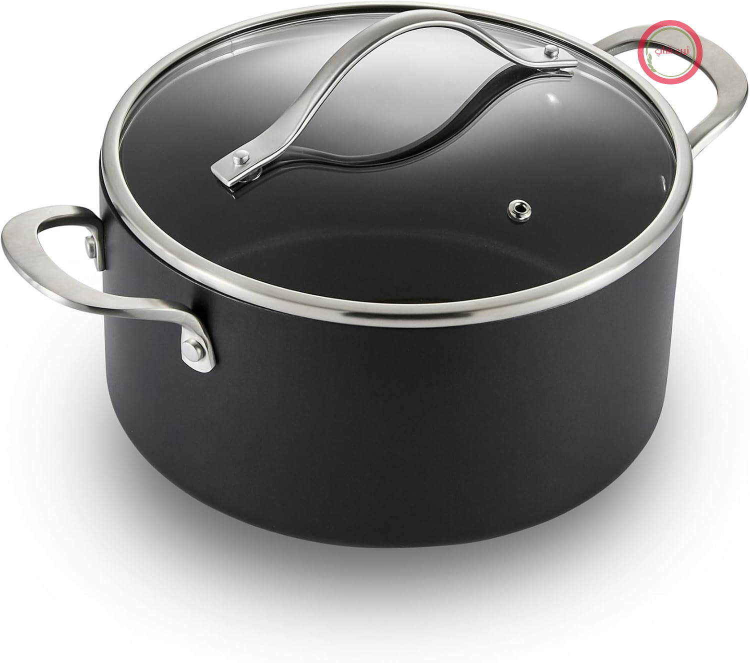 قابلمه درب دار مورفی ریچاردز انگلستان Morphy Richards Mastery 851255 ILAG، روکش نچسب، القایی، گازی، برقی، بدون PFAS، دسته‌های استیل ضد زنگ، 24 سانتی‌متر