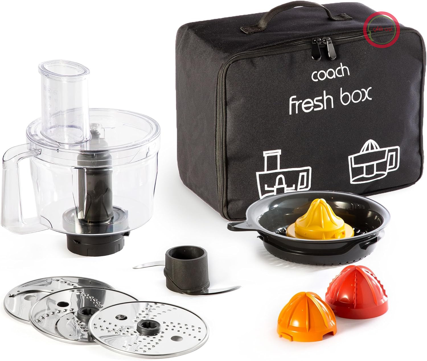 لوازم جانبی Tefal Coach Fresh Box برای غذاسازهای Coach، لوازم جانبی 5 در 1، خرد کردن/برش زدن/خرد کردن/فشار دادن، سیستم سرعت هوشمند، برنامه Tefal، XF652038