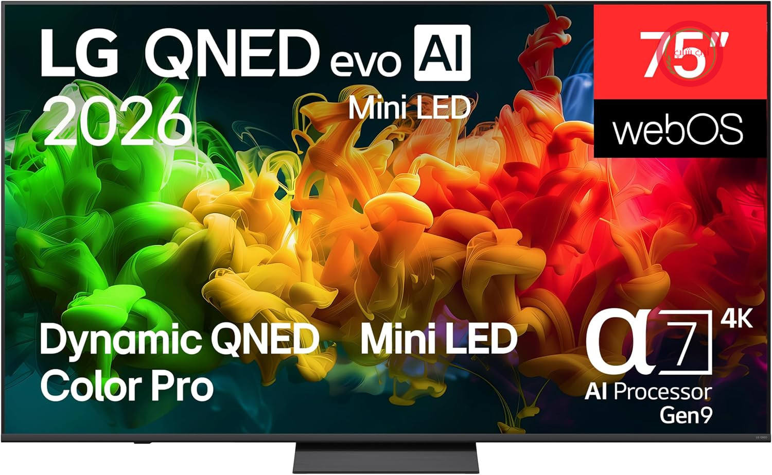 تلویزیون هوشمند 75 اینچ (190 سانتی‌متری) 4K UHD QNED ال‌جی با هوش مصنوعی، مدل 75QNED80B6A