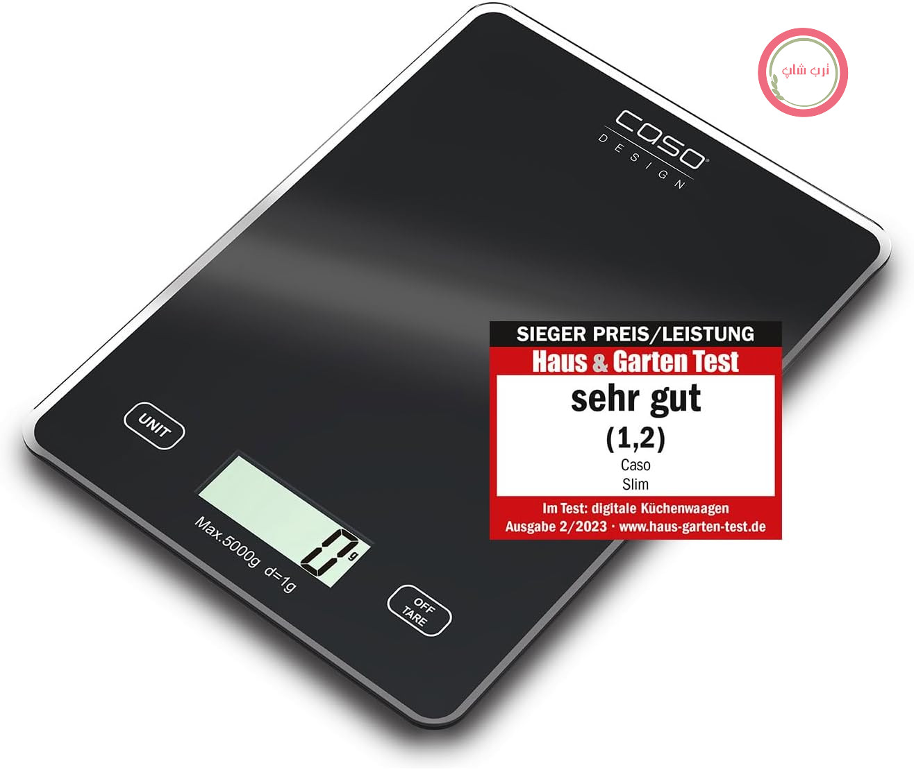 ترازوی دیجیتال آشپزخانه کاسو آلمان CASO Küchenwaage Slim، ظرفیت 5کیلوگرم با دقت 1گرم