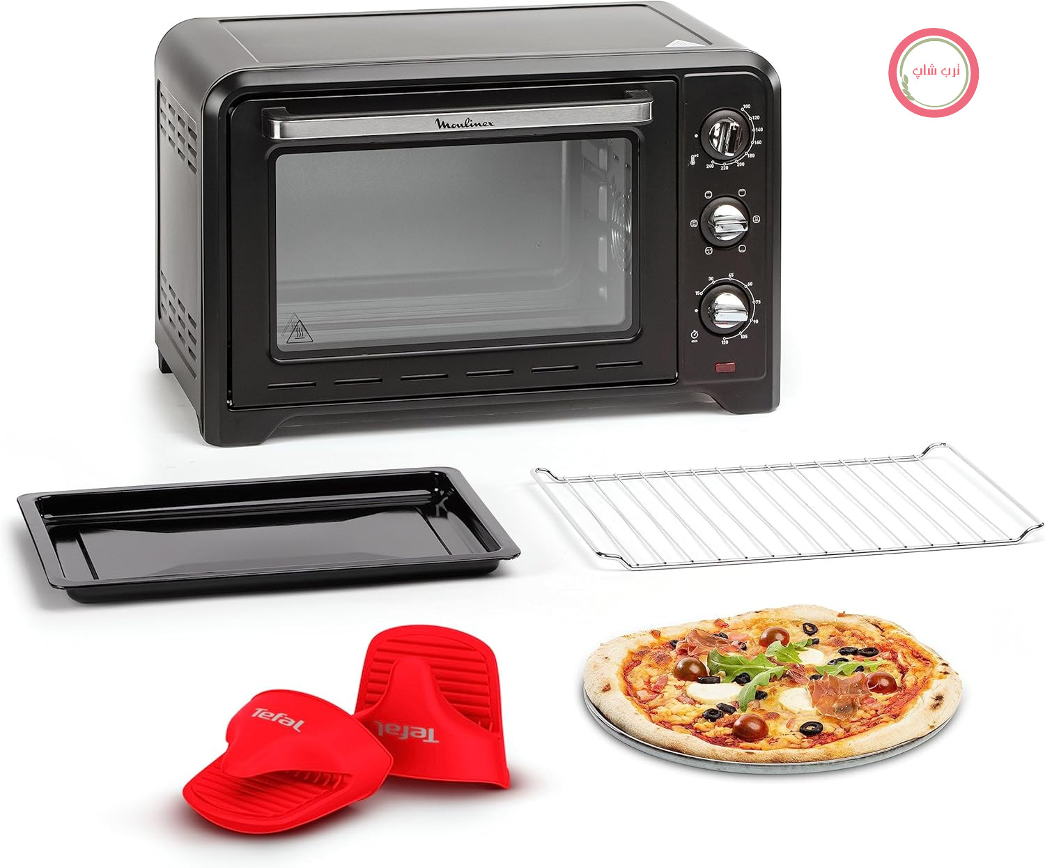 فر کانوکشن برقی مولینکس فرانسه Moulinex Optimo مدل OX464811 ظرفیت ۳۳ لیتر با ۶ برنامه پخت، فن گردش هوا