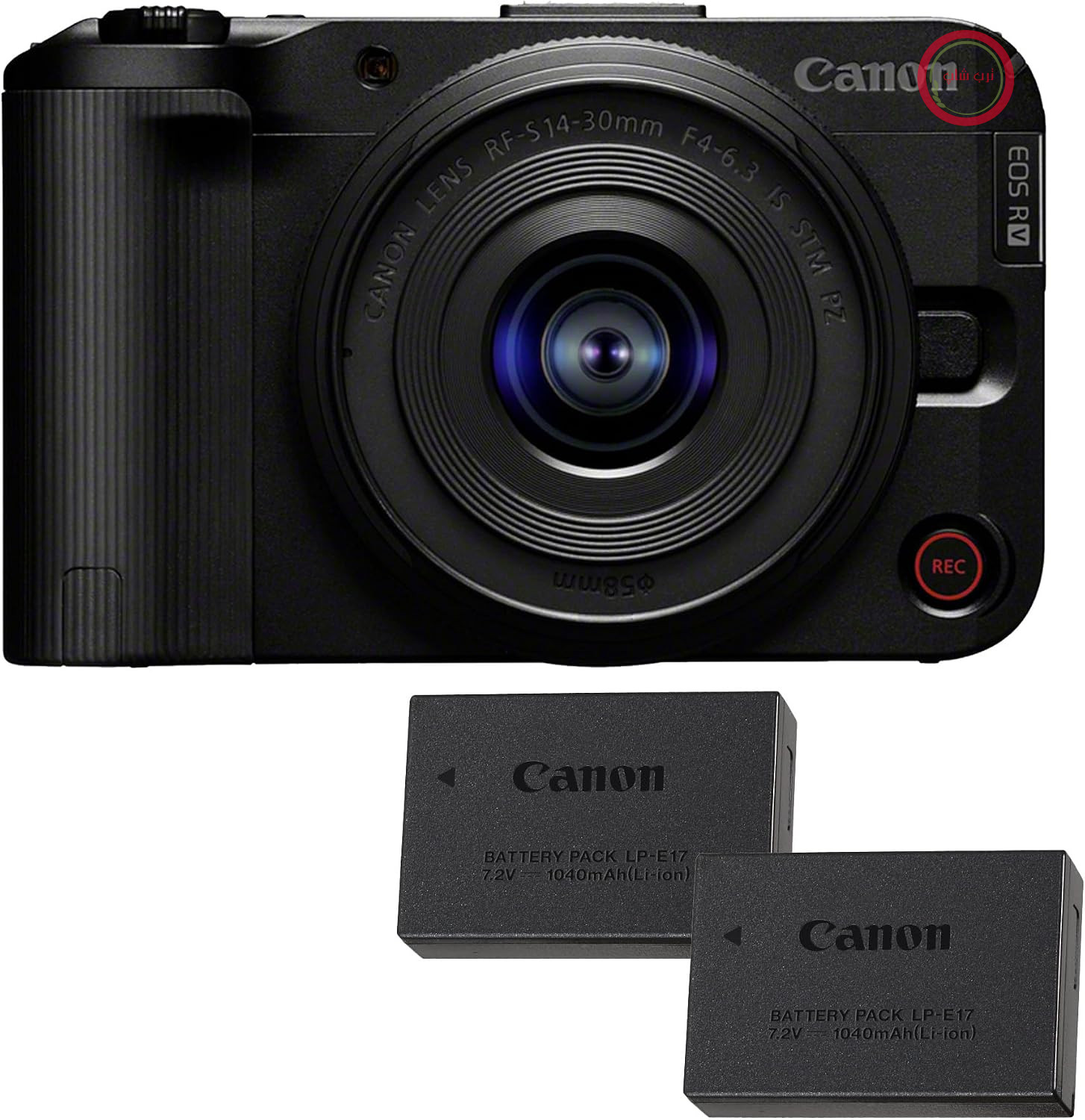 دوربین عکاسی و فیلم‌برداری کانن ژاپن Canon EOS R50 V با لنز RF-S 14-30 میلی‌متری، همراه 2 باتری، مناسب ولاگ و تولید محتوا