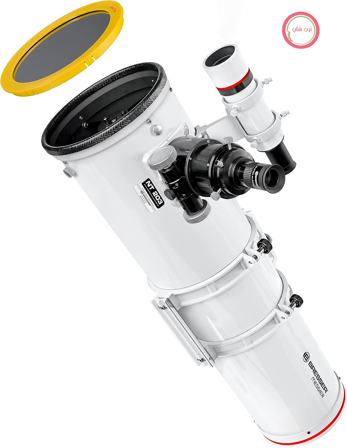 تلسکوپ برسر، تلسکوپ بازتابی نیوتنی، لوله اپتیکی Messier NT-203/1000 F5 با ریل دم چلچله‌ای GP، جوینده تلسکوپ 8x50 و فوکوسر پایدار 2 اینچی | ماه، سیارات، اعماق آسمان، کهکشان‌ها، سحابی‌ها، آینه سهموی، آداپتور تلفن همراه، اتصال T2، چشمی 26 میلی‌متری