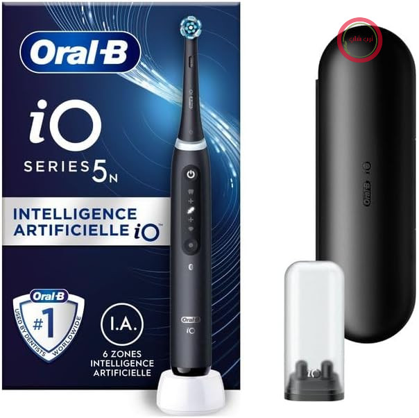 مسواک برقی اورال بی قابل شارژ Oral-B مدل iO 5N مشکی، ۱ عدد مسواک برقی، ۱ عدد سر مسواک Oral-B، کیف حمل، iO 5، برای تمیز کردن موثر دندان‌ها، حسگر فشار، محافظت از لثه