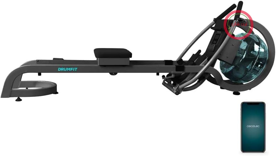 دستگاه روئینگ خانگی سکوتک اسپانیا Cecotec Drumfit Rower 20000 Neptun Wood، با مقاومت آبی و طراحی طرح چوب، مخزن آب ۱۳لیتری