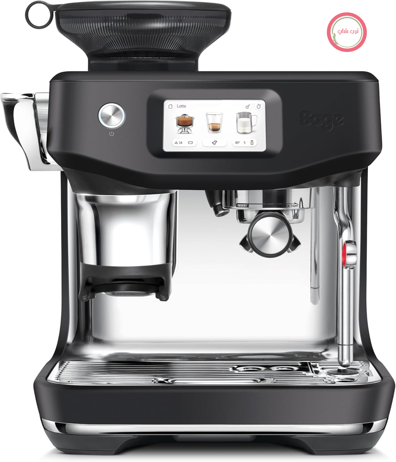 دستگاه قهوه ساز Sage The Barista Touch Impress، بلک ترافل | با قابلیت کف سازی خودکار شیر، آسیاب یکپارچه و عملکرد دم آوری سرد، دوزینگ هوشمند
