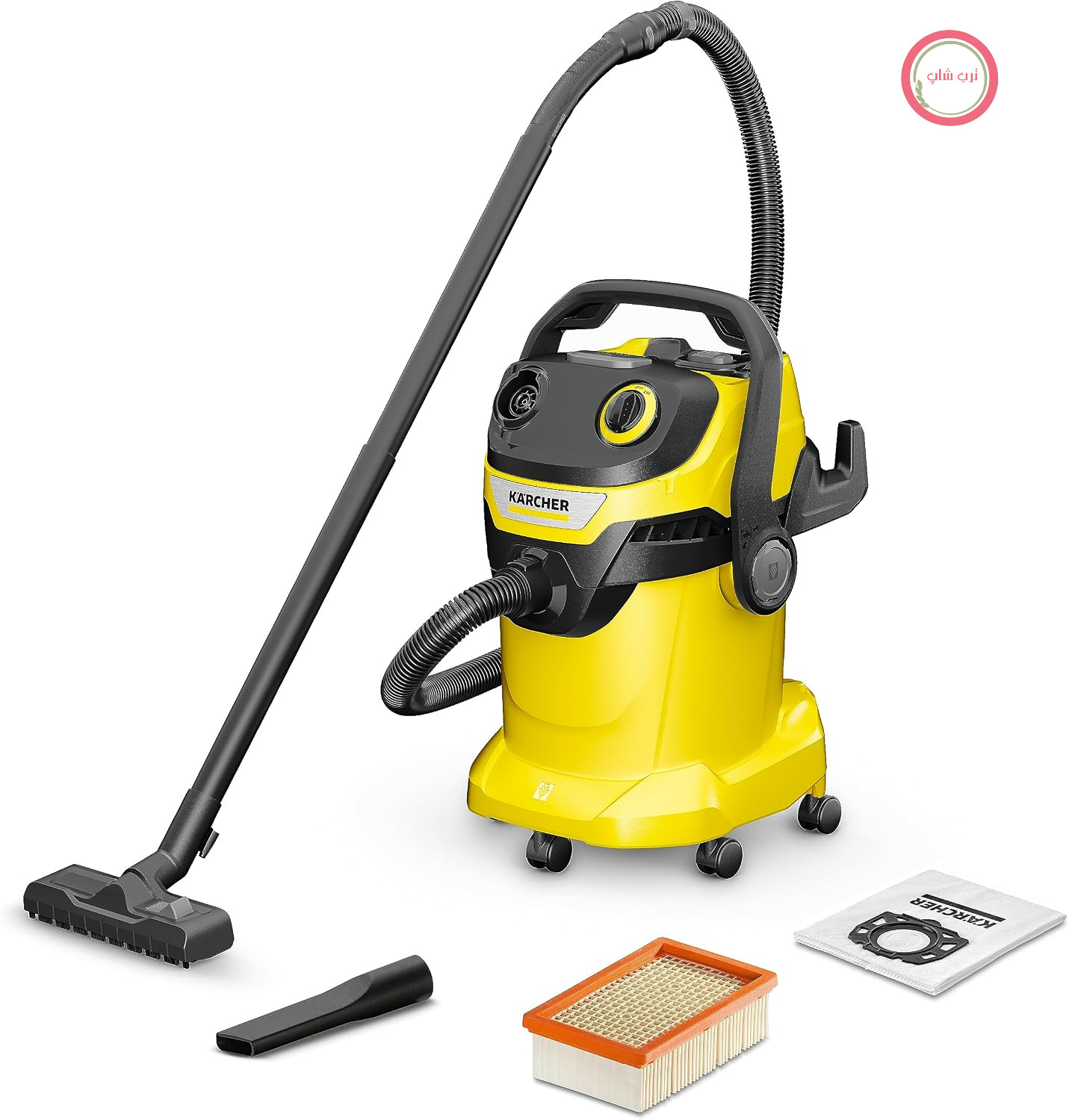 جاروبرقی صنعتی کرشر آلمان Kärcher WD 5 V-25/5/22، آب و خاک، 1200 وات، مخزن 25 لیتری
