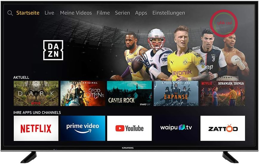 تلویزیون Grundig Vision 7 - Fire TV Edition (49 GUT 7060) 123 سانتی‌متر (49 اینچ) (Ultra HD، کنترل صوتی Alexa، HDR) تیتانیوم [مدل سال 2019]