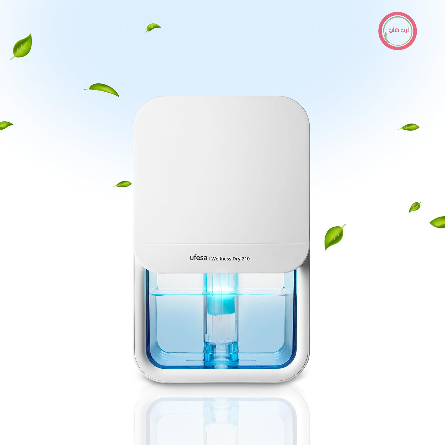 رطوبت‌گیر فوق‌العاده بی‌صدای یوفسا اسپانیا Ufesa Wellness Dry 210، ≤35dB، 210 میلی‌لیتر در روز، 23 وات، ظرفیت 800 میلی‌لیتر، 7 رنگ قابل تنظیم، تا 20 متر مربع، خاموش شدن خودکار