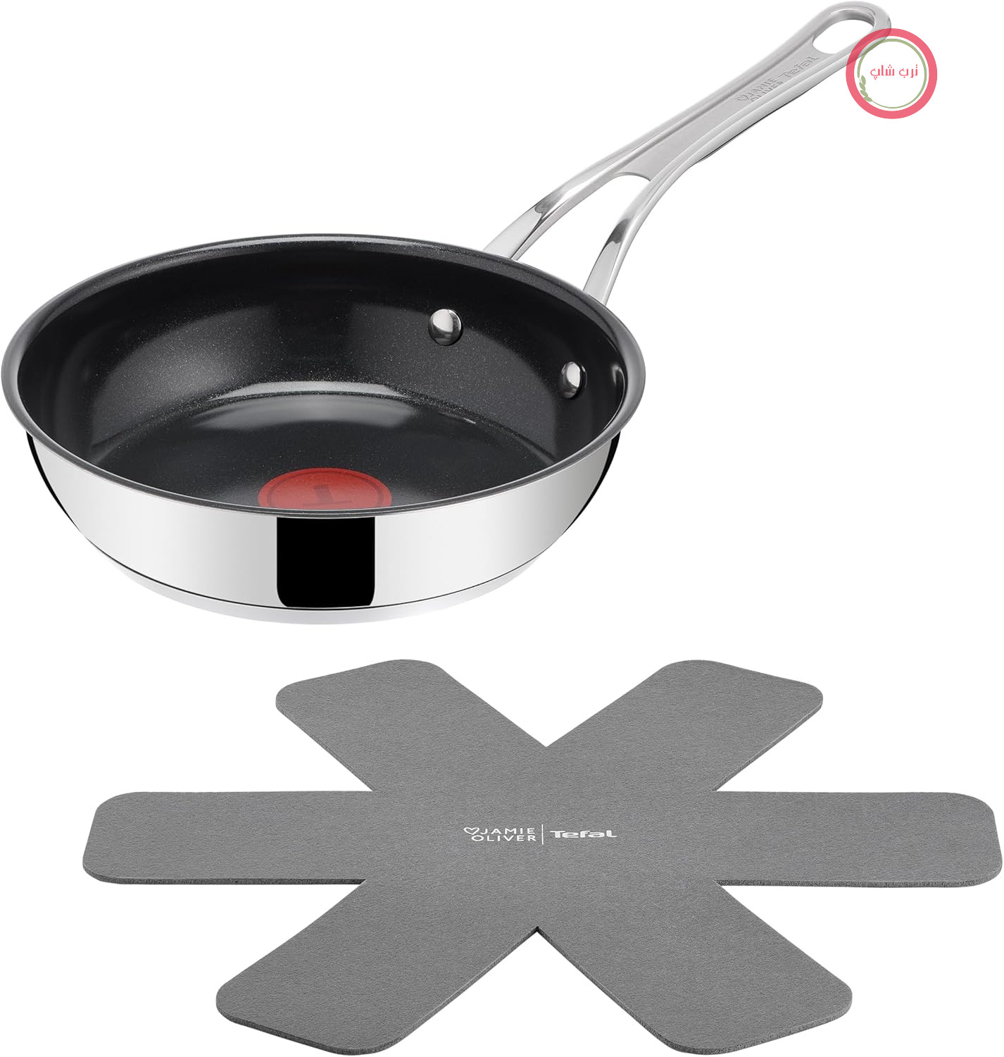 ماهیتابه جیمی الیور از برند تفال مدل Classic Cook، سایز 20 سانتی‌متر، شامل محافظ ماهیتابه، روکش سرامیکی نچسب، ترموسیگنال، مناسب برای انواع اجاق گاز، استیل ضد زنگ، H881S255