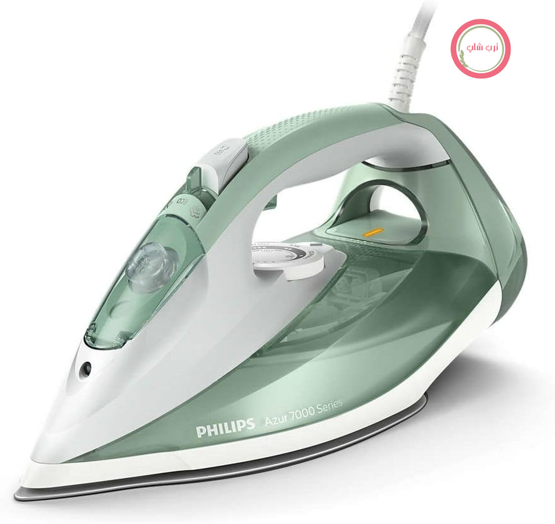 اتو بخار فیلیپس سری 7000 مدل DST7012/70 مدل SteamGlide Plus با قدرت 2600 وات، رنگ سبز، خاکستری (IRON DST7012/70 PHILIPS)