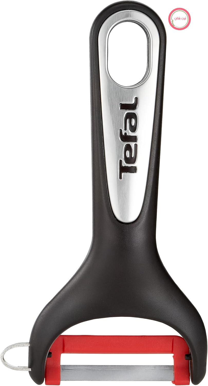 پوست‌کن سبزیجات Tefal Ingenio K20718 | وسیله آشپزخانه ممتاز برای نیازهای آشپزی متنوع | 22 سانتی‌متر | پلاستیک | قرمز/مشکی، 22.1 x 9.2 x 2.85 سانتی‌متر