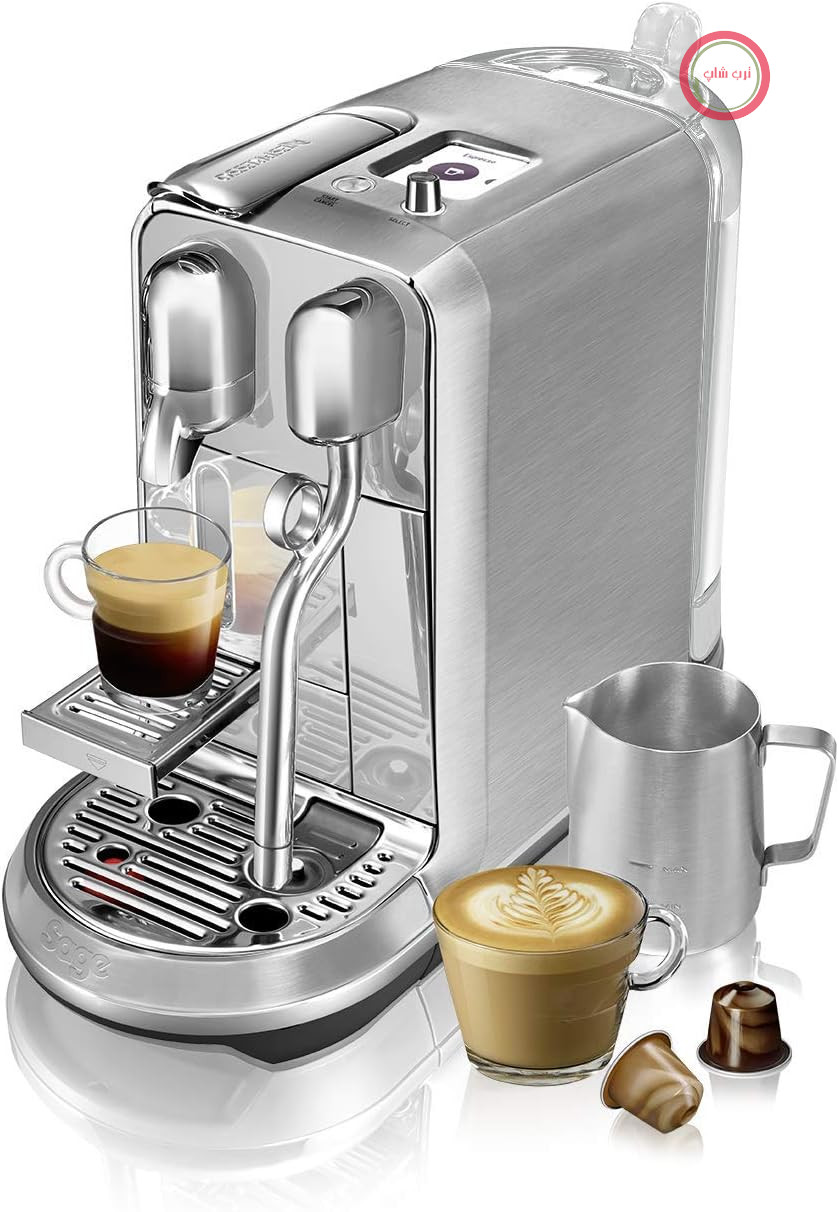 دستگاه کپسول قهوه ساز Sage Nespresso SNE800BSS مدل Creatista Plus، جنس استیل ضد زنگ برس خورده