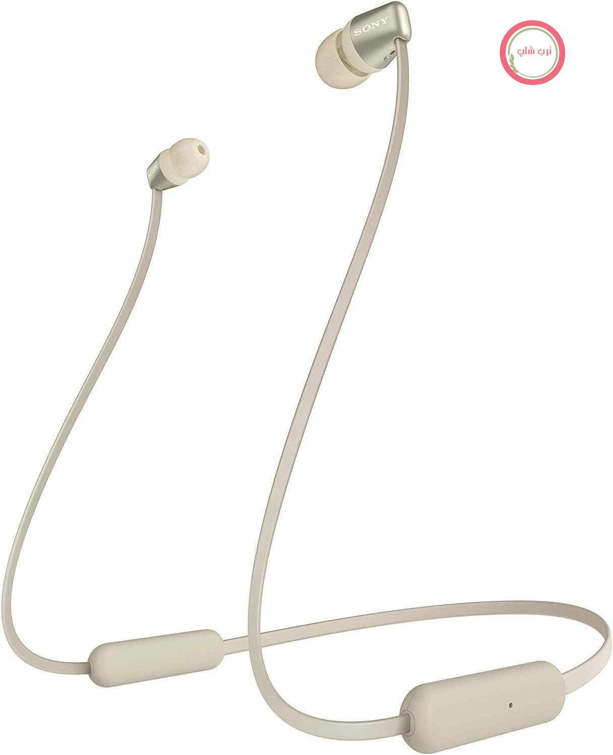 هدفون بی‌سیم بلوتوثی داخل گوشی سونی WI-C310 (عمر باتری ۱۵ ساعته، دستیار صوتی، هندزفری‌های مغناطیسی، طراحی پشت گردنی، عملکرد هدست یکپارچه، هدست با میکروفون) طلایی