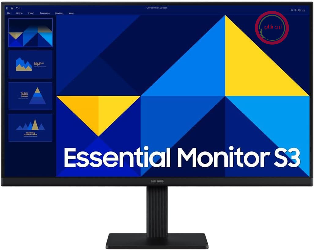 مانیتور LED سامسونگ سری S30GD مدل S24D300GAU، سایز 61 سانتی‌متر، ابعاد 24 اینچ، وضوح 1920 در 1080، وضوح تصویر Full HD 1080p در 100 هرتز، پنل IPS، نرخ نوسازی 250 کاندلا بر متر مربع، نسبت تصویر 1000:1، پورت HDMI، پورت VGA، درگاه سریال Schwarz