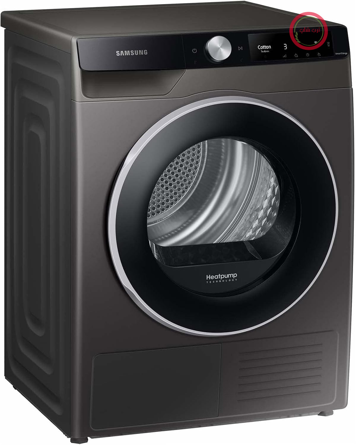 خشک‌کن سامسونگ Samsung مدل DV80T6220LX/S2 با پمپ حرارتی، ۸ کیلوگرم، کنترل ساده با وای‌فای و Auto Cycle Link، برنامه Hygiene+، شستشوی با هوا، استیل ضد زنگ
